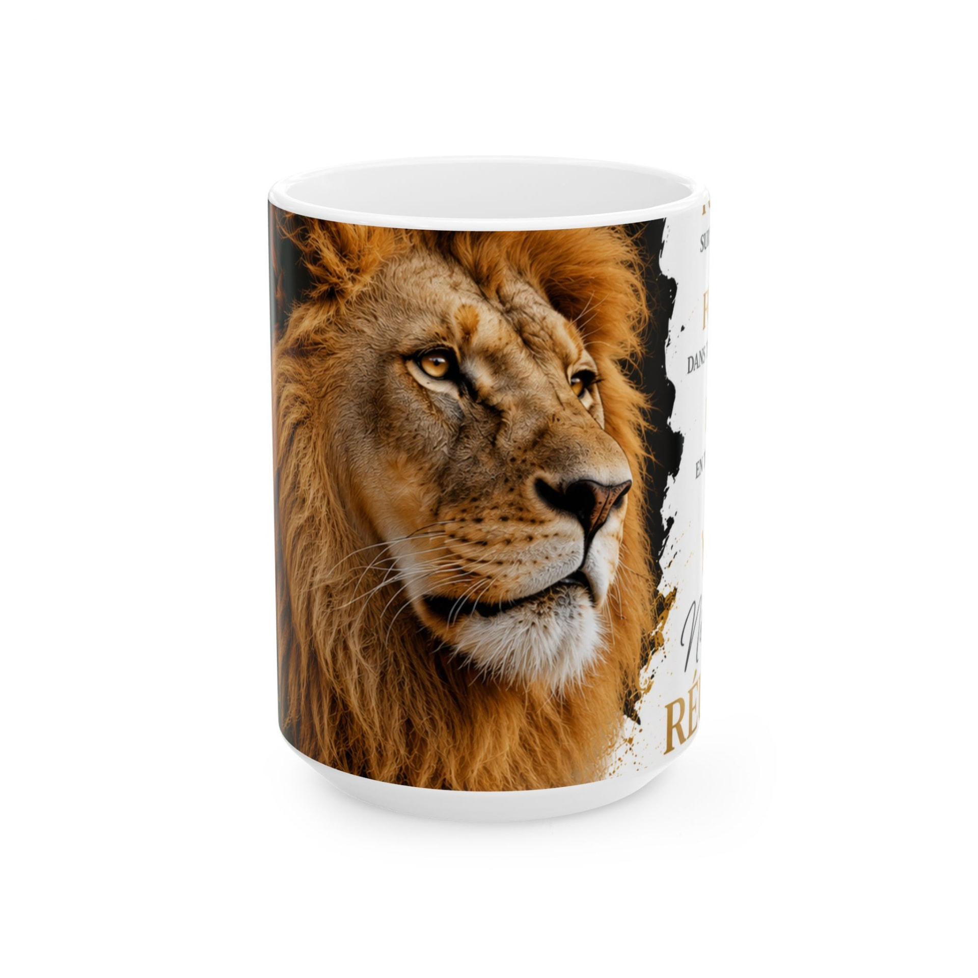 Né pour Réussir Lion Mug · 15oz