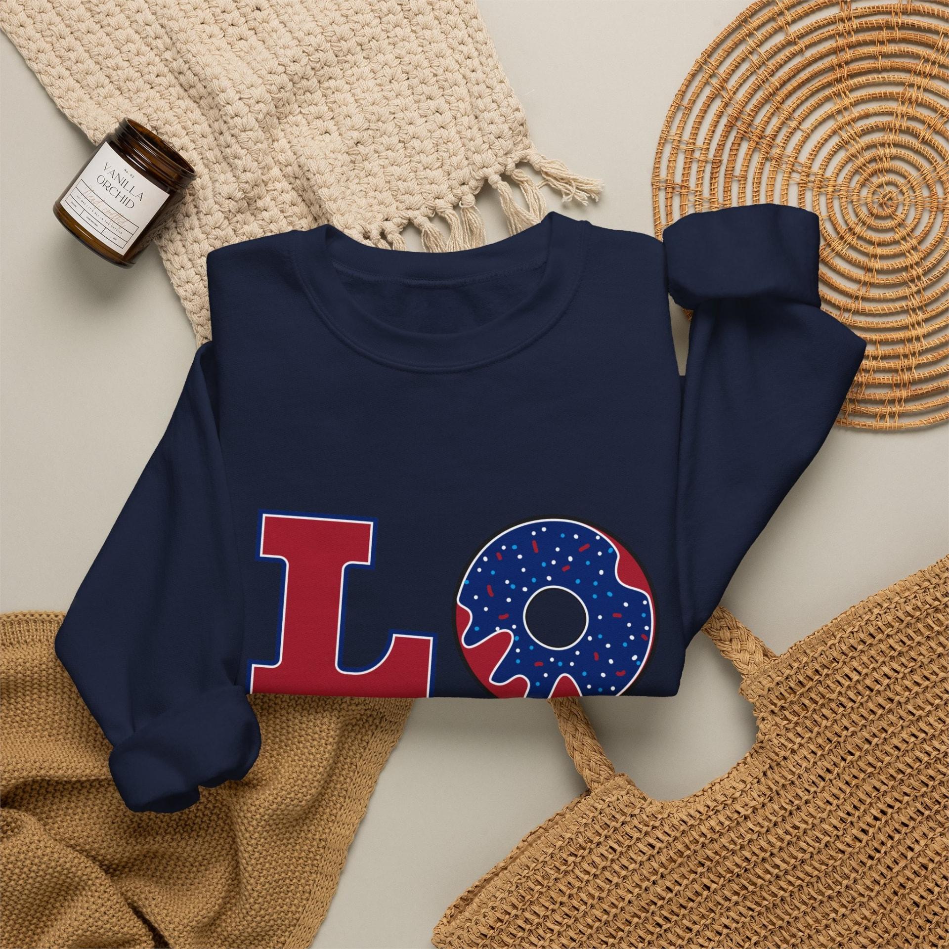 LOVE Donut Crewneck Sweatshirt