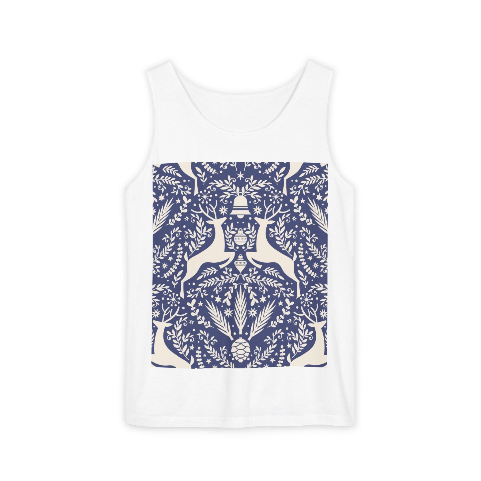 Nordic Deer Holiday Tank · White