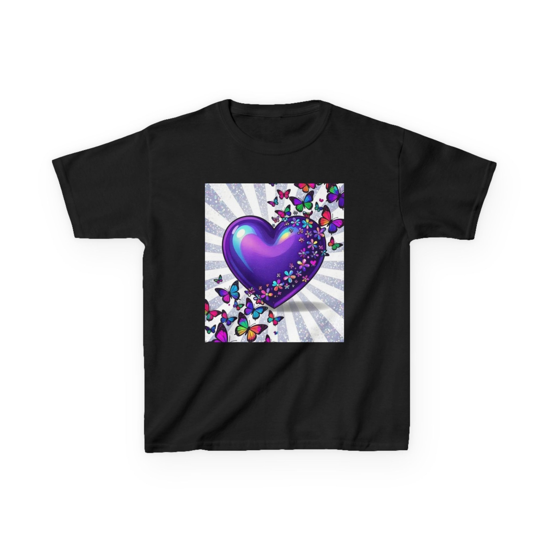 Purple Heart & Butterflies Kids Tee