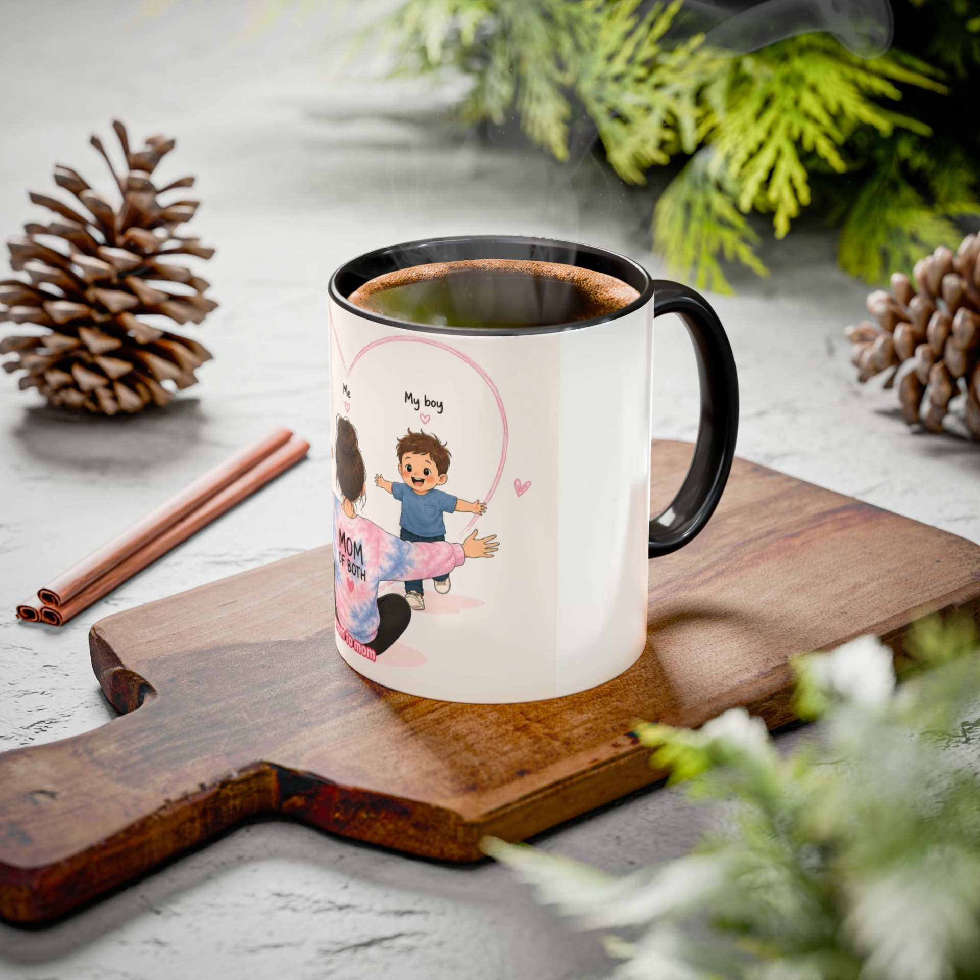 Mom Of Both Personalized Accent Mug