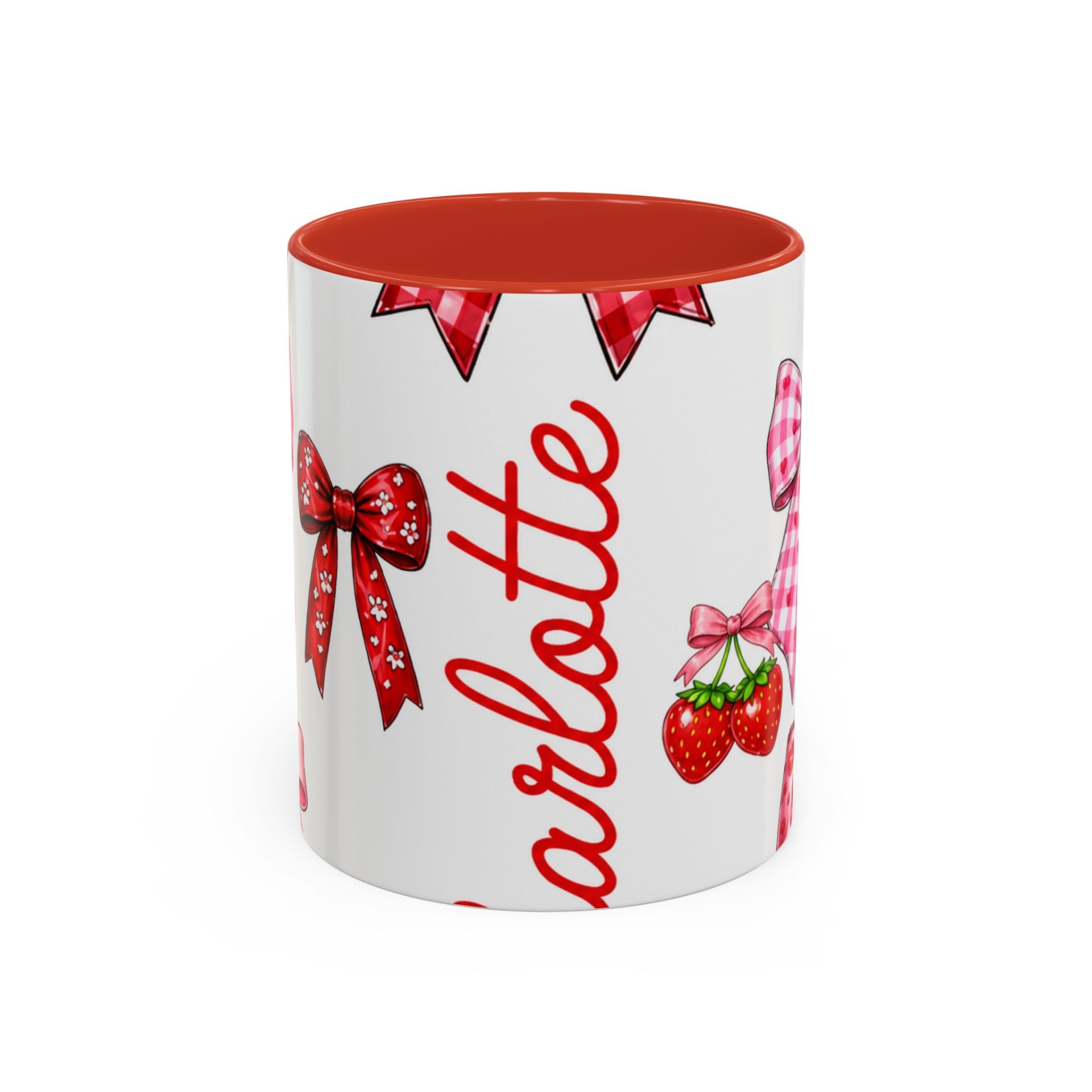 Coquette Bows Personalized Accent Mug
