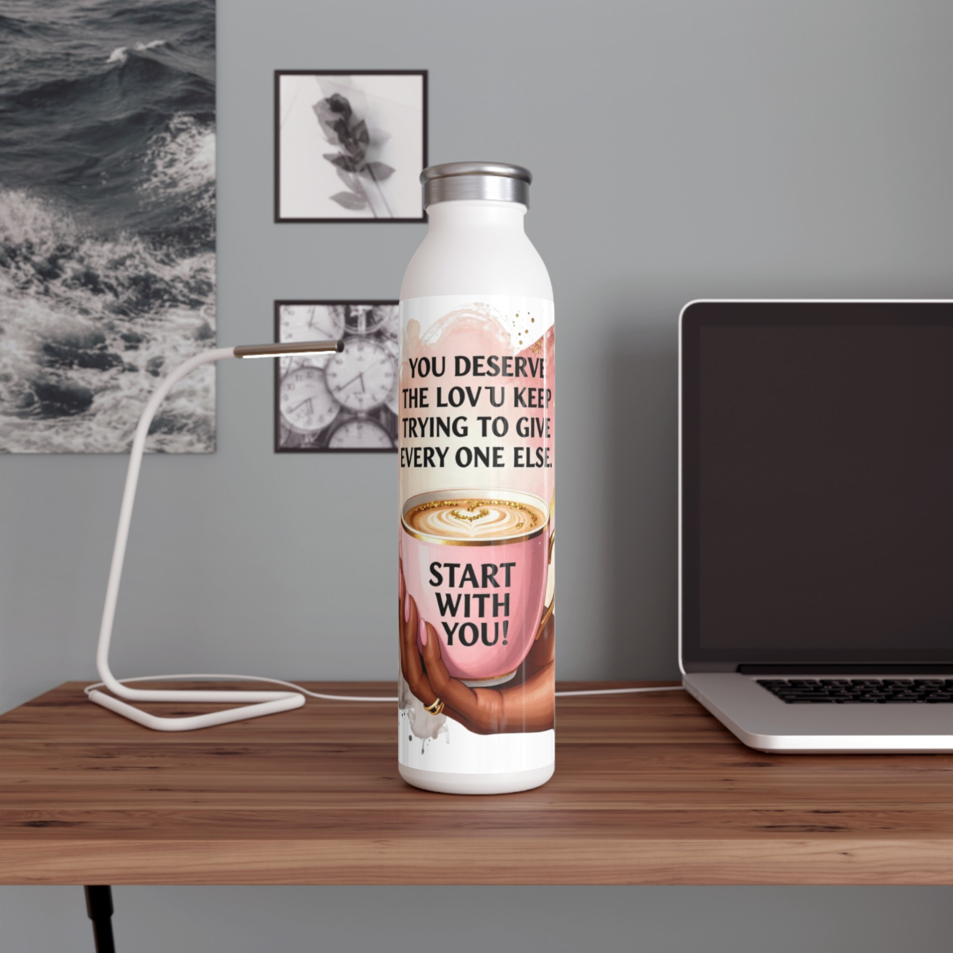 Start With You Water Bottle — 20oz