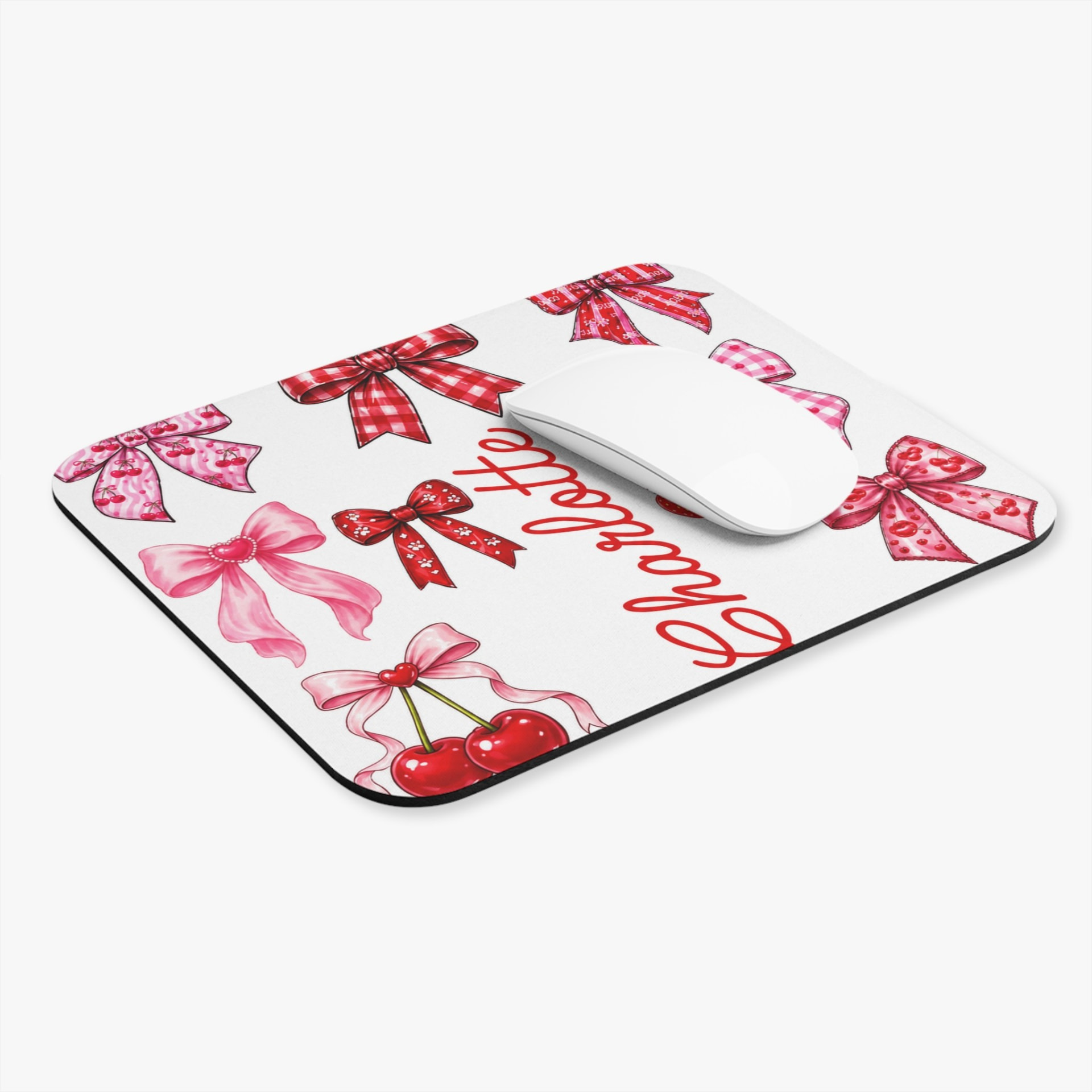 Coquette Bows Personalized Mouse Pad
